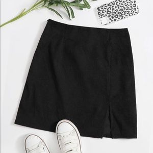Black Suede Mini Skirt